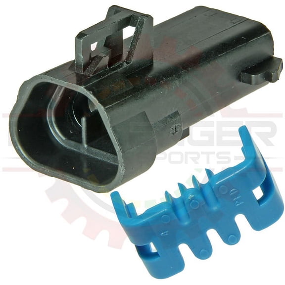 Ballenger Motorsports - Compatible with GM Delphi / Packard - Black Female O2 Sensor Connector with 5 Pins (1 blocked), Assembly (Connector and TPA)