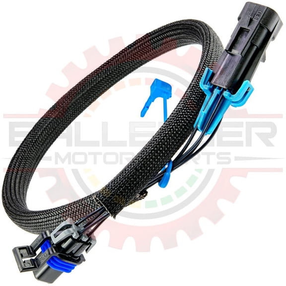 Ballenger Motorsports - Compatible with GM Delphi / Packard - Black Male O2 Extender Harness - 24 inch