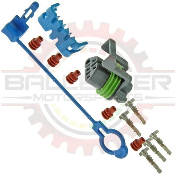 Ballenger Motorsports - Replacement for GM Delphi / Packard - Gray Male O2 Sensor Connector Kit with 5 Pins (1 blocked) Connector + TPA + CPA