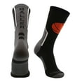 thumbnail image 1 of Baller Basketball Logo Crew Socks (Black/Orange, Small), 1 of 2
