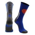 thumbnail image 1 of Baller Basketball Logo Crew Socks (Royal/White, Large), 1 of 2
