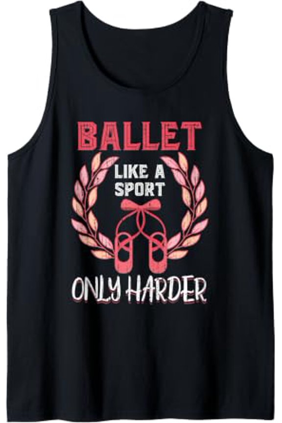 Ballerina Ballet Dancing Sport En Pointe Shoes Ballet Tank Top Size S-3XL