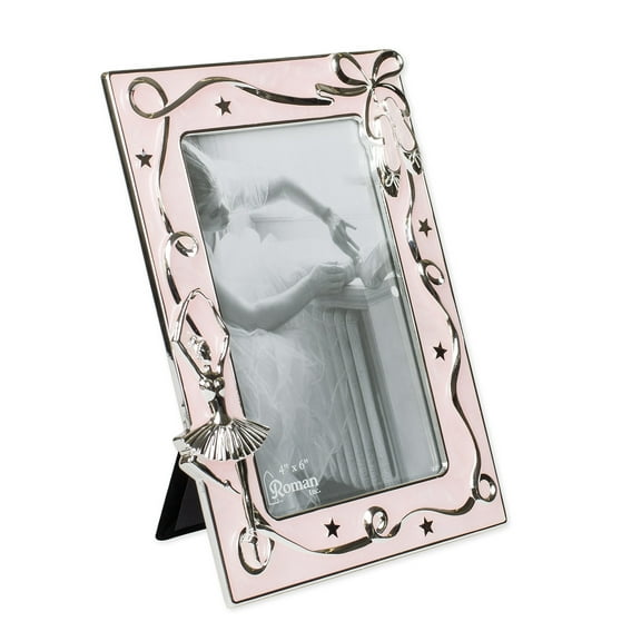 Ballerina Ballet Pink Ribbon 7.5 x 6 inch Zinc Alloy Table Top Picture Frame