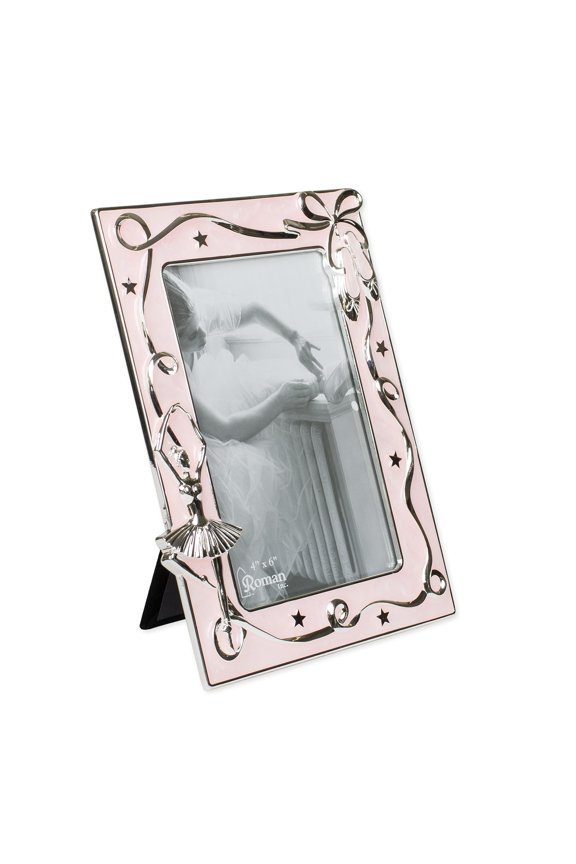 Ballerina Ballet Pink Ribbon 7.5 x 6 inch Zinc Alloy Table Top Picture Frame
