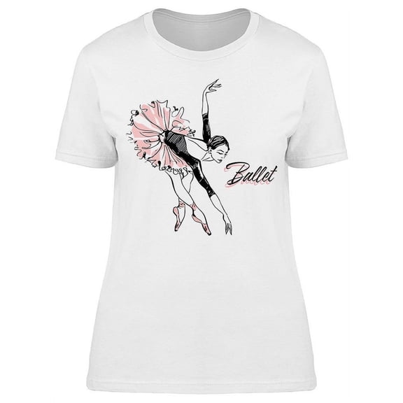 Ballerina Ballet Pose T-Shirt Women -Image by Shutterstock, Female Medium