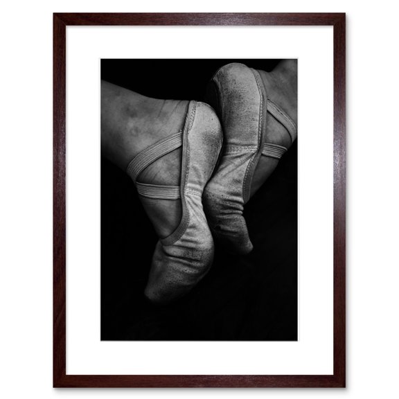 Ballerina Ballet Shoes Framed Wall Art Print