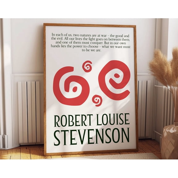 Motivational Quote Wall Poster - Robert Louis Stevenson Inner Struggle Home Decor - Inspirational Art & Gift For Home Office Wall Art, Modern Wall Decor, 24x36 UNFRAMED
