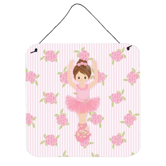 Ballerina Brunette Front Pose Wall or Door Hanging Prints