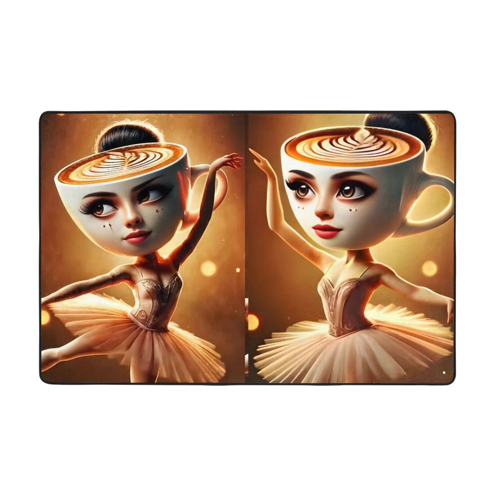 Ballerina Cappuccina Area Rugs for Living Room Soft Non-Slip Floor ...