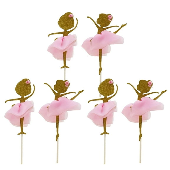 Ballerina Cupcake Toppers for Wedding/Birthday Party (6PCS)