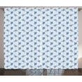 thumbnail image 1 of Ballerina Curtains 2 Panels Set, Sketch of Dancer Girls Performing in Dress and Shoes, Window Drapes for Living Room Bedroom, 108"W X 96"L,Baby Blue Ceil Blue and Charcoal Grey, by Ambesonne, 1 of 3