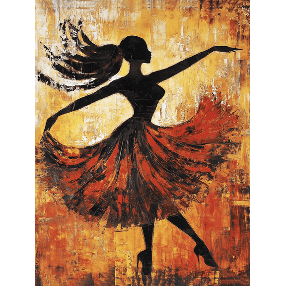 Ballerina Dance Art Decor Painting/Canvas Print， Suitable for Living Room， Bedroom， Office， Hotel， Gallery， Studio， Dance Room， Dressing Room， Hallway， Restaurant and Spa Decor.