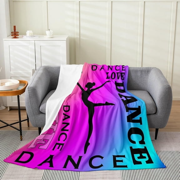 Ballerina Dance Throw Blanket for Couch Sofa