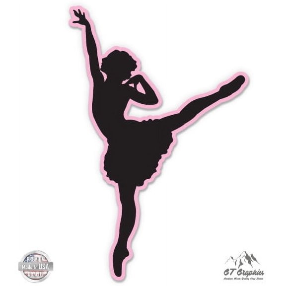Ballerina Dancer Beautiful - 8" Vinyl Sticker - For Car Laptop I-Pad - Waterproof Decal