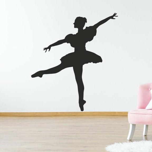Ballerina Dancer Wall Decal Girls Bedroom Living Room Dance Studio Interior Decor Door Window Vinyl Stickers Posture Mural 74x83cm
