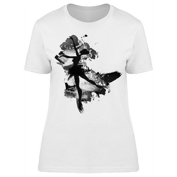 Ballerina Dancers Shadow T-Shirt Women -Image by Shutterstock, Female Large