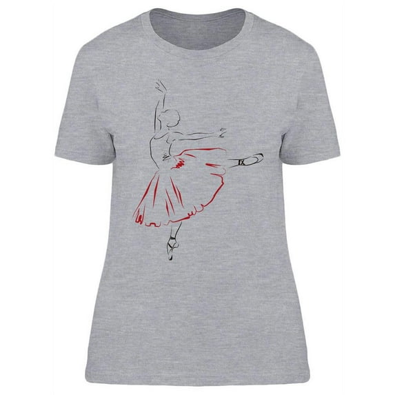 Ballerina Dancing Graphic T-Shirt Women -Image by Shutterstock, Female XX-Large