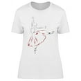 thumbnail image 1 of Ballerina Dancing Graphic T-Shirt Women -Image by Shutterstock, Female x-Large, 1 of 2