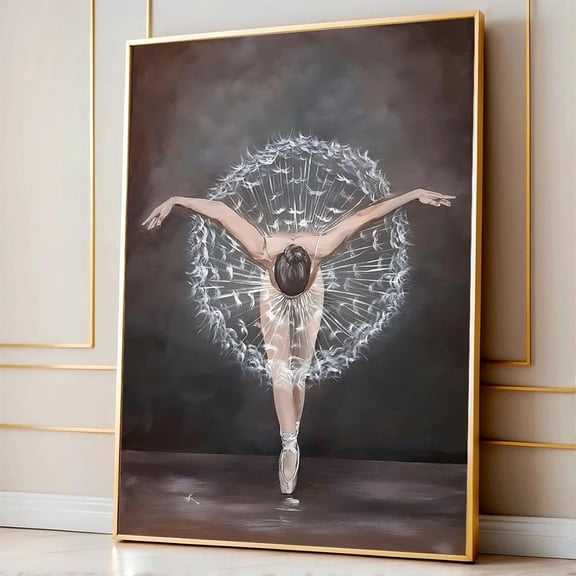Ballerina Dandelion Skirt Art Graceful Ballet Dancer Poster Home Decor, 12x18 UNFRAMED