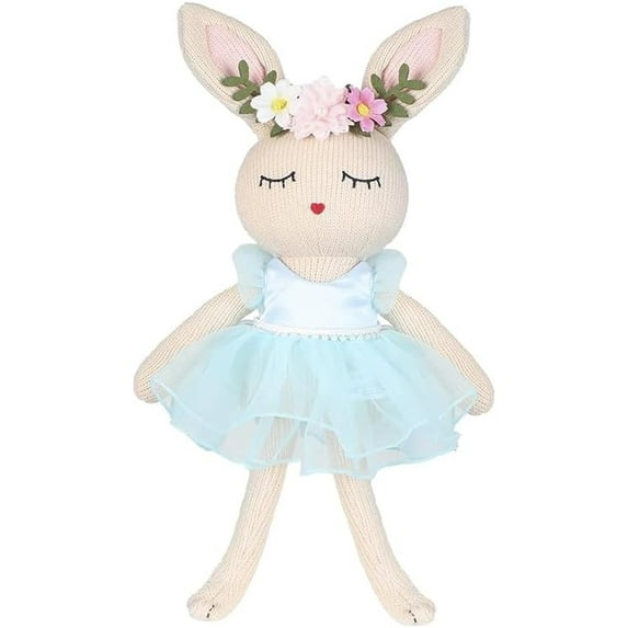 Ballerina Doll Easter Stuffed Animal Bunny Plush Animal Doll, Plush Rabbit Toy Bunnys Stuffed Animals for Girls Easter Animals on Party Birthday Christmas