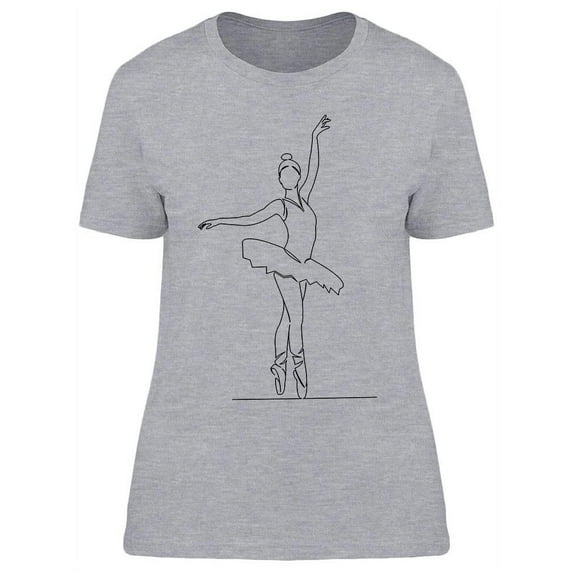Ballerina Doodle T-Shirt Women -Image by Shutterstock, Female x-Large