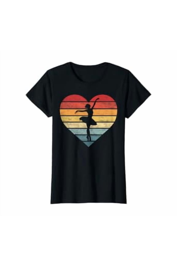 Ballerina Gifts Retro Vintage Sunset Ballet Dancer Dancing T-Shirt