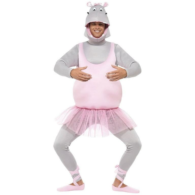 Ballerina Hippo Costume Adult Pink Ballerina Hippo Costume Adult Pink