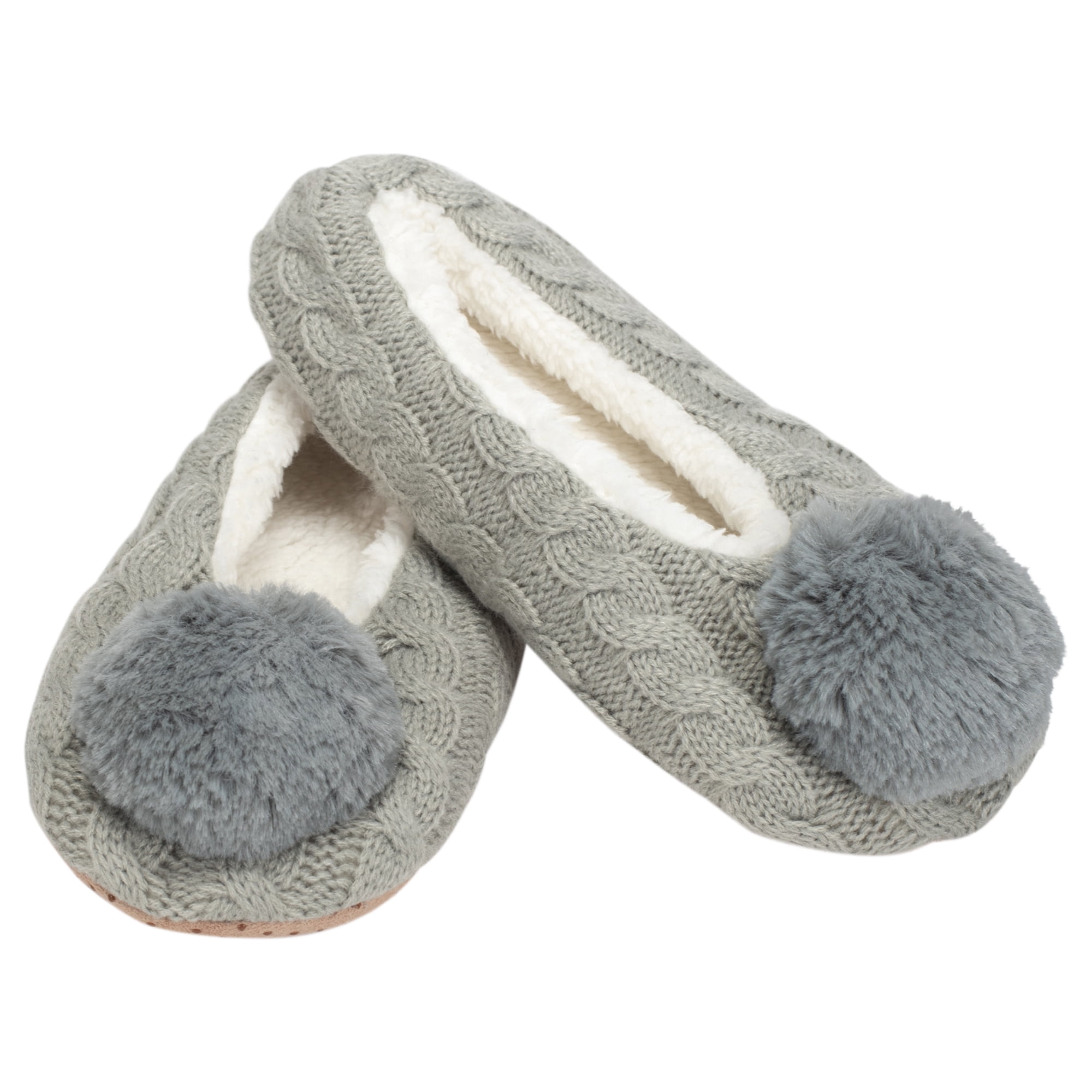 SHOE POM POM GREY LARGE SHOE POM POM GREY LARGE