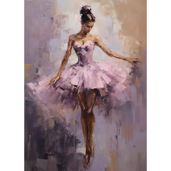 Ballerina Lady Dancing DIY 5D Diamond Art Paint with Full Drill Round Diamond Gems Painting by Number Kits for Adults Art Craft Home Wall Decoration 11.8x15.8inch(1)