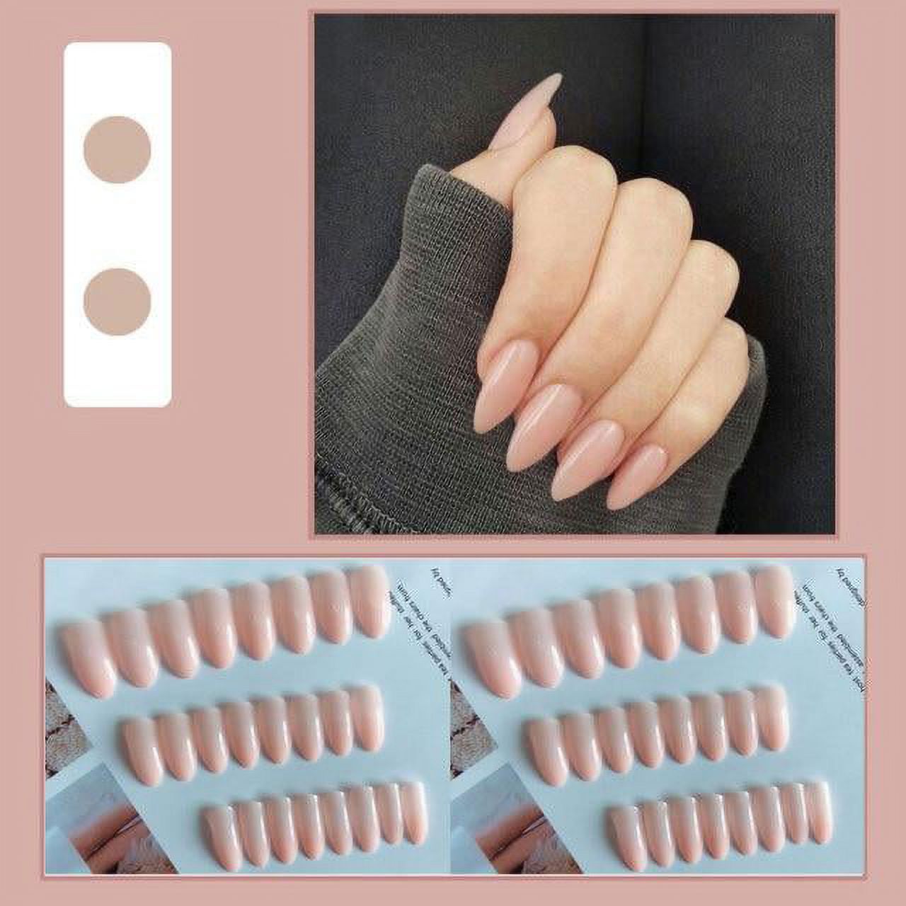 Ballerina Long Coffin Fake Nails