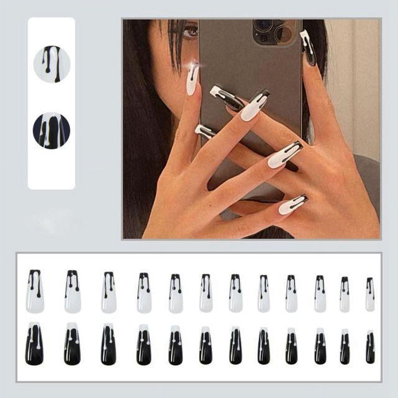 Ballerina Long Coffin Fake Nails