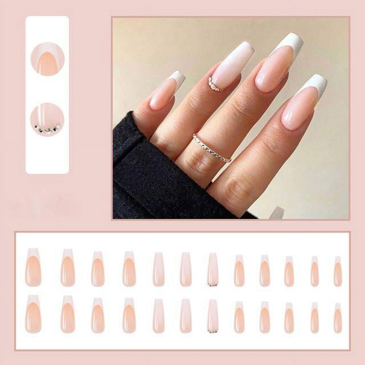 Ballerina Long Coffin Fake Nails