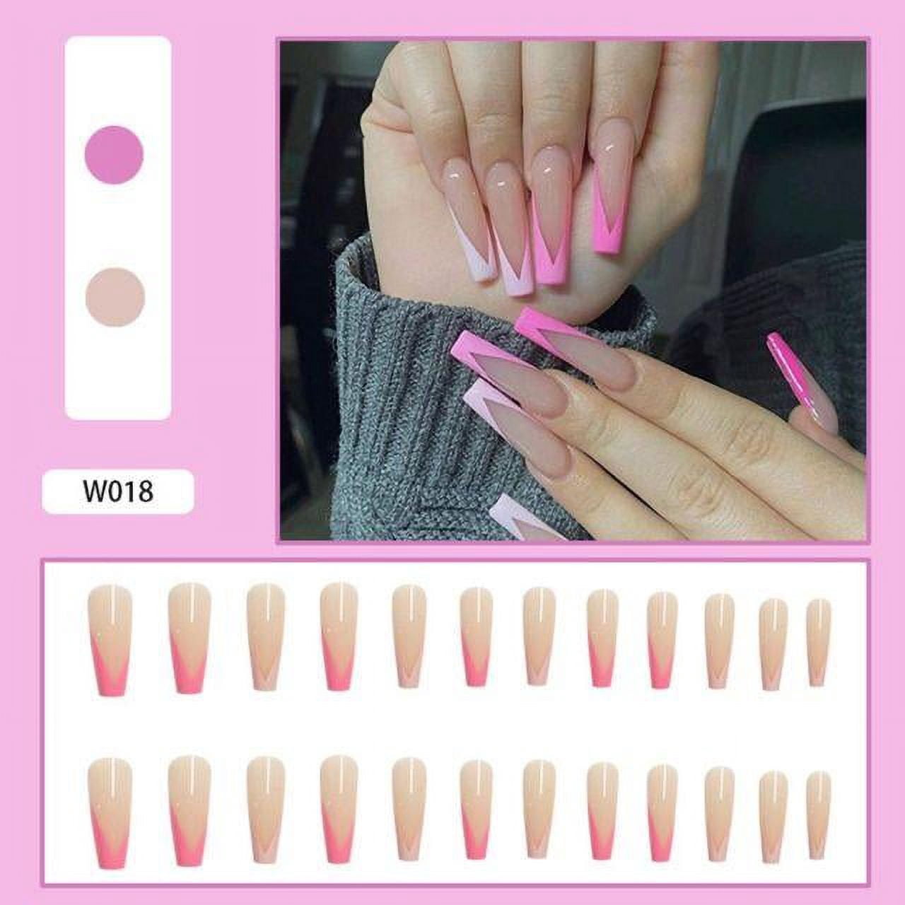 Ballerina Long Coffin Fake Nails