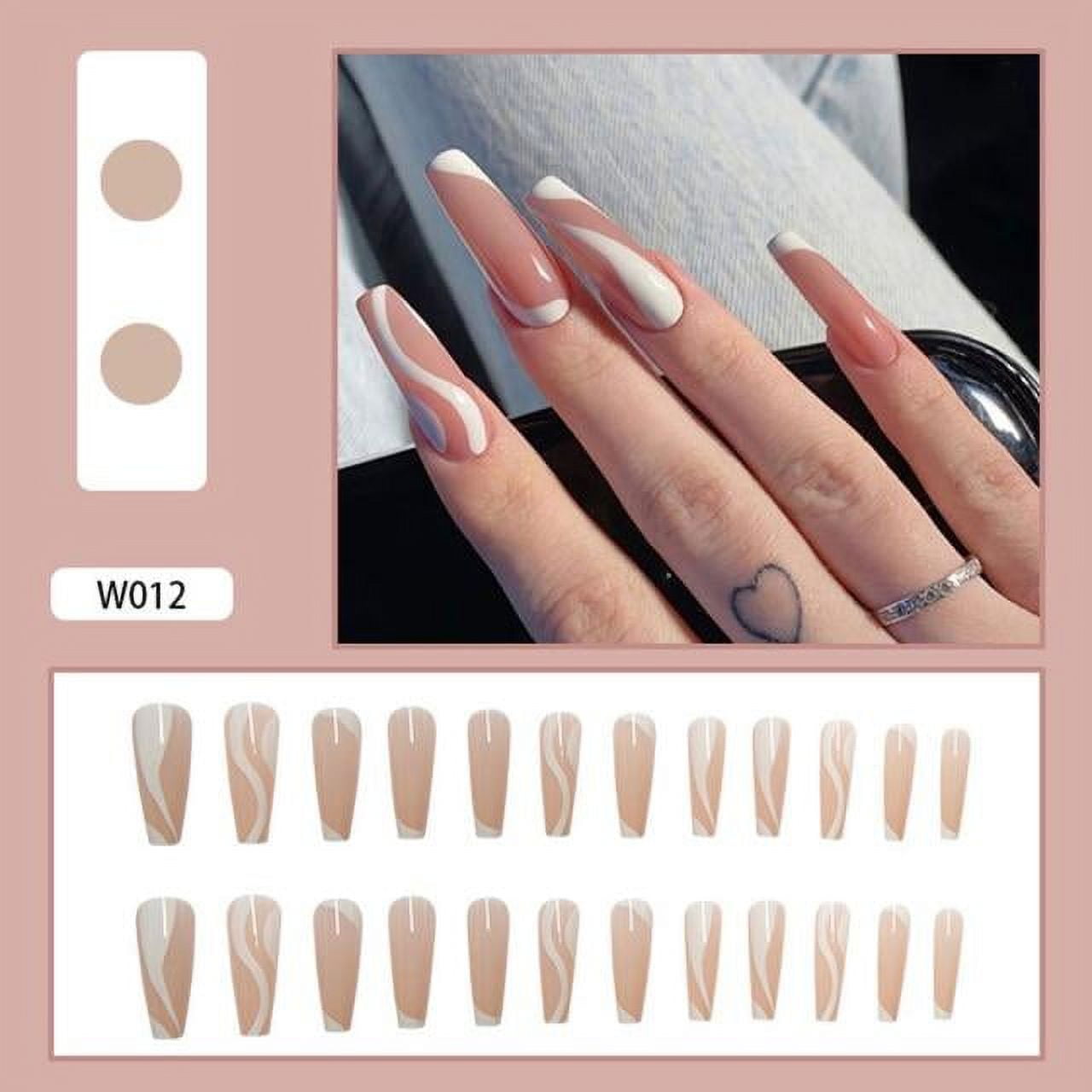 Ballerina Long Coffin Fake Nails