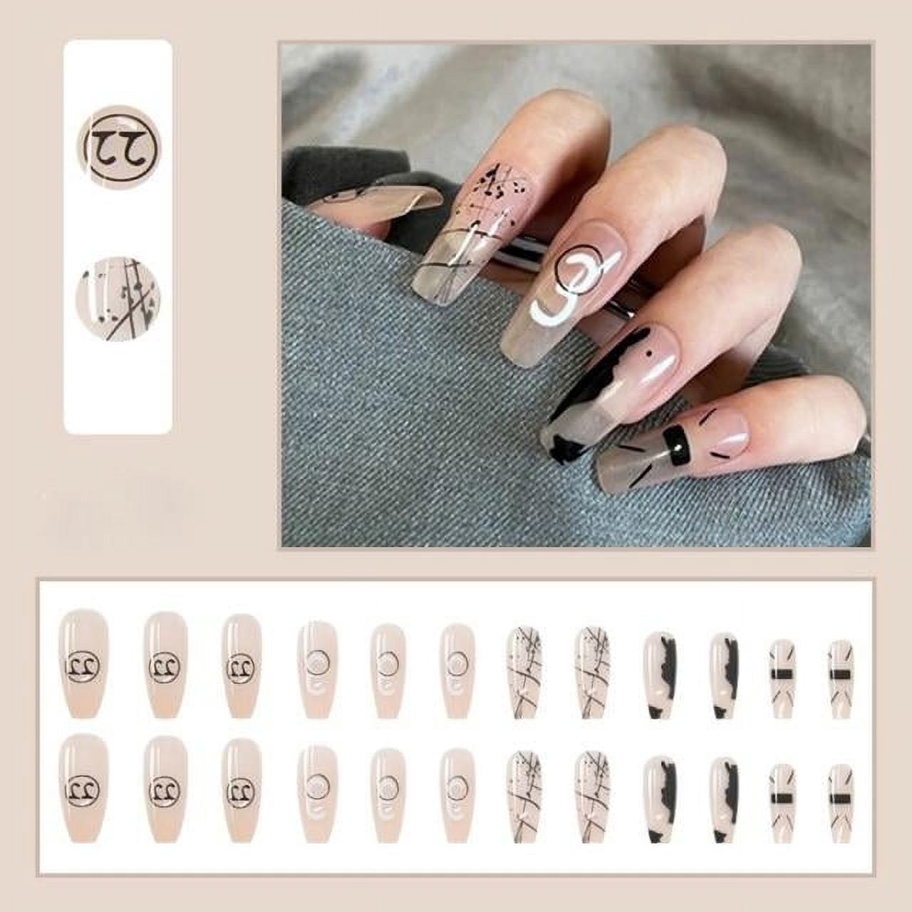 Ballerina Long Coffin Fake Nails
