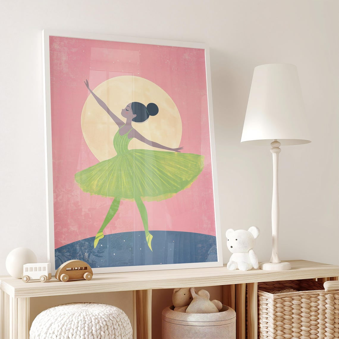 Ballerina Moonlight Nursery Art Ballet Nursery Decor Ballet Dancer