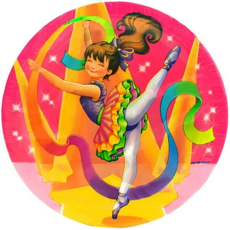 Ballerina 'On Your Toes' Disposable Paper Plates, 8 Count