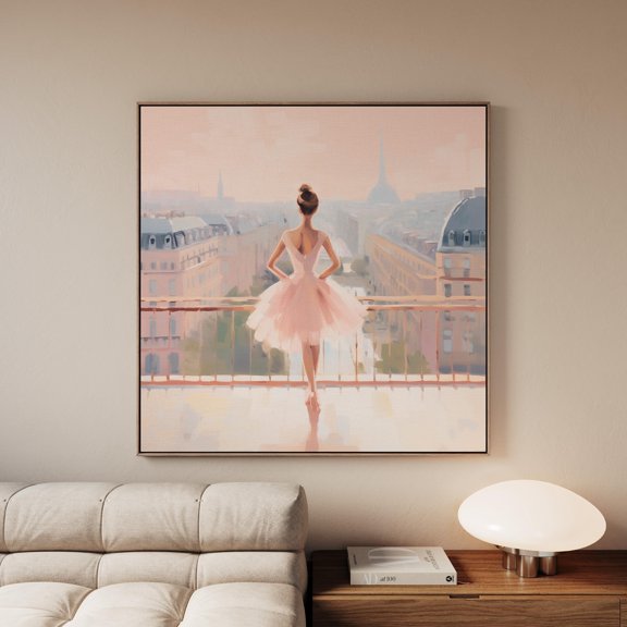 Ballerina Paris Art Graceful Ballet Dancer Eiffel Tower Cityscape Elegant French Art