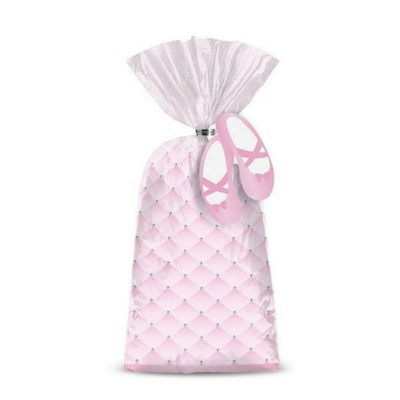 Ballerina Party Favor Bags - 8 Pack 5.9 x 11.4 Inches| Ballet Party | Girl 1st Birthday | Ballerina Birthday| Party Supplies | Ballet Theme