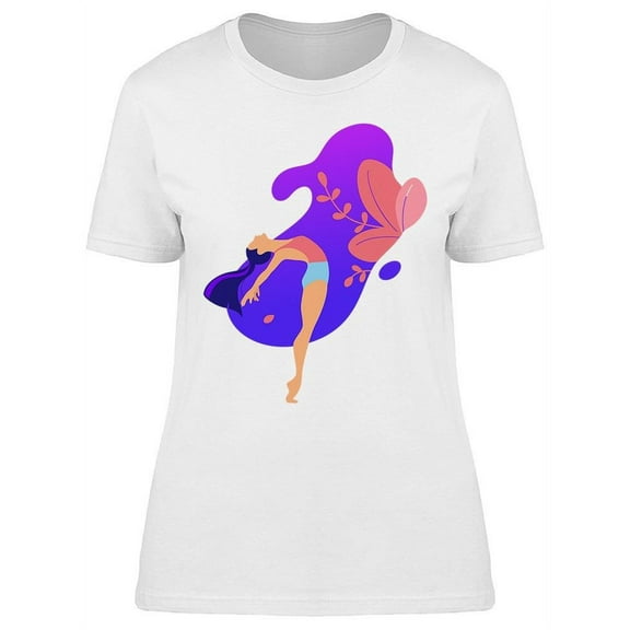 Ballerina Pose Paint Splatter T-Shirt Women -Image by Shutterstock, Female XX-Large