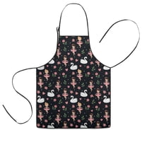 Ballerina Princess Swan Pattern Kids Aprons for Girls and Boys,Adjustable Neck Strap Toddler Aprons for Kids Cooking Baking