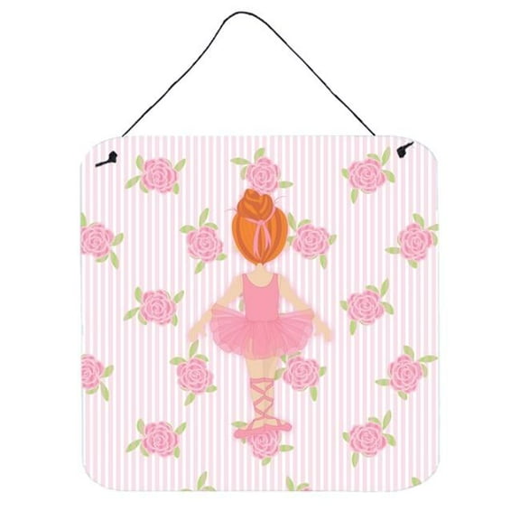 Ballerina Red Head Back Pose Wall or Door Hanging Prints
