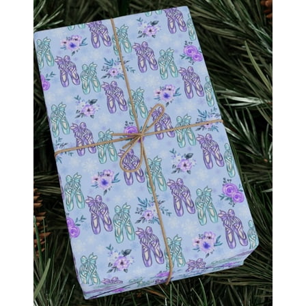 Ballerina Shoes Gift Wrapping Paper, Purple Birthday Gift Wrapping Paper, Ballerina Gift Wrapping Paper for Girl Birthday, 23x58in / Roll