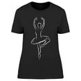 thumbnail image 1 of Ballerina Silhouette Design T-Shirt Women -Image by Shutterstock, Female x-Large, 1 of 2