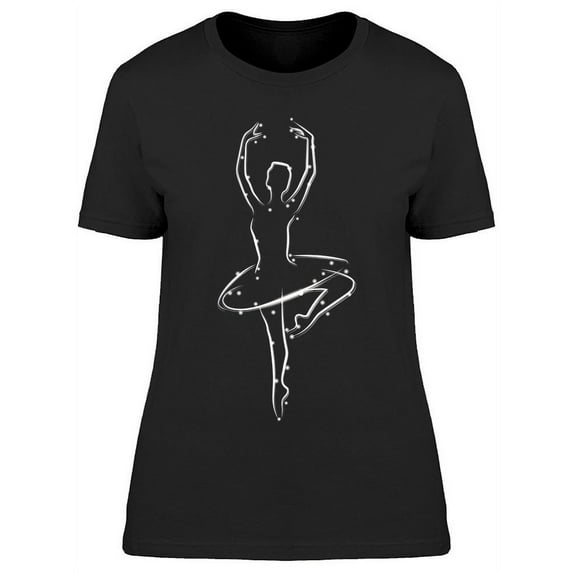 Ballerina Silhouette Design T-Shirt Women -Image by Shutterstock, Female x-Large