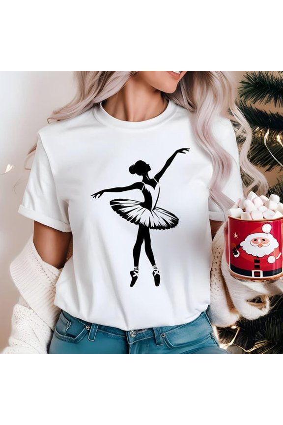 Ballerina Silhouette Shirt – Ballet T-Shirt – Ballet Dancer Gift – Cute Ballerina Tee – Dance Lover Shirt – Dancer Apparel
