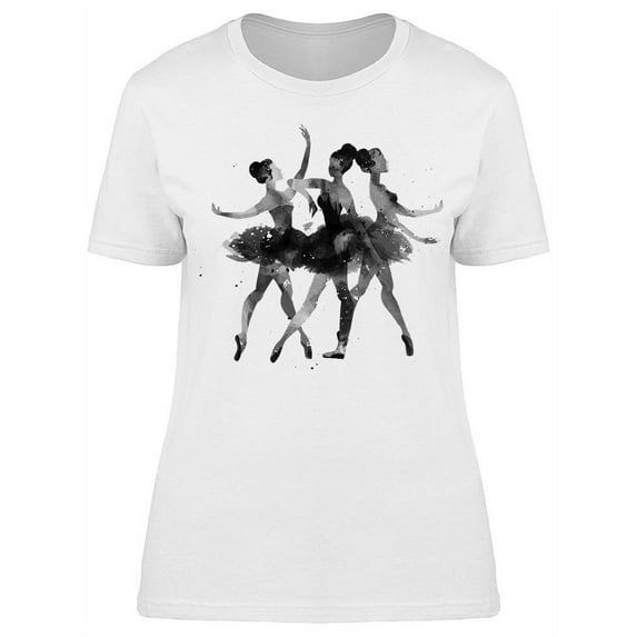 Ballerina Silhouettes Dancing T-Shirt Women -Image by Shutterstock, Female Small