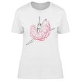 thumbnail image 1 of Ballerina Sketch T-Shirt Women -Image by Shutterstock, Female 3X-Large, 1 of 2