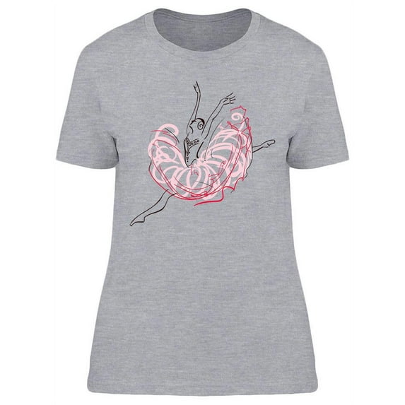 Ballerina Sketch T-Shirt Women -Image by Shutterstock, Female XX-Large