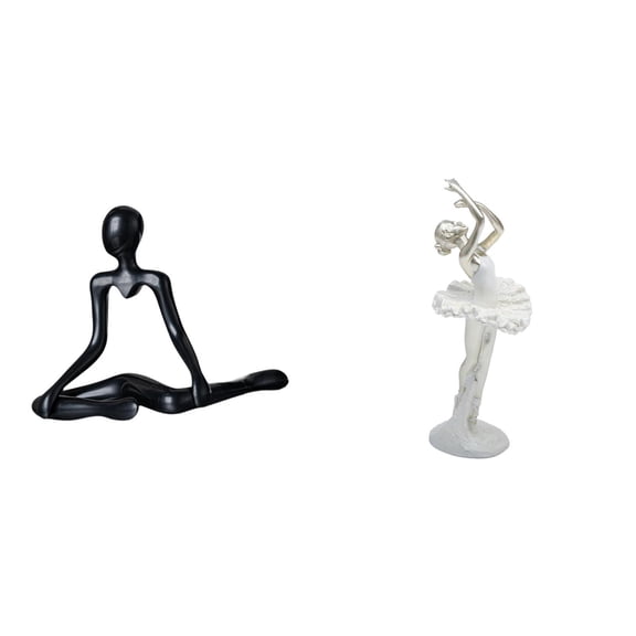Ballerina Statue Abstract Ornament Thinker Figurine Resin Construction for Home Shelf Office Table Display